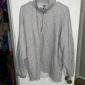 Aerie oversized quarter zip sweatshirt